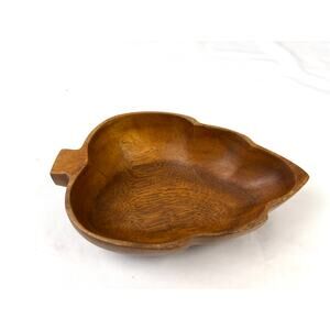 Vintage Monkey‎ Pod Wood Taro Leaf Bowl – House of Monkeypod Hawaii Handcrafted